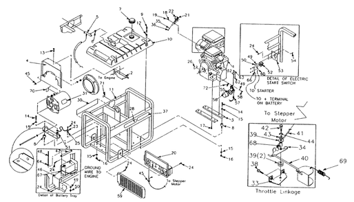 Cradle (10/95) Diagram and Parts List for 9863-0-1N169  Briggs and Stratton Generator